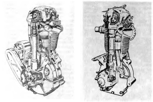 одноцилиндровые двигатели «Нортон» и «Велосетт»
