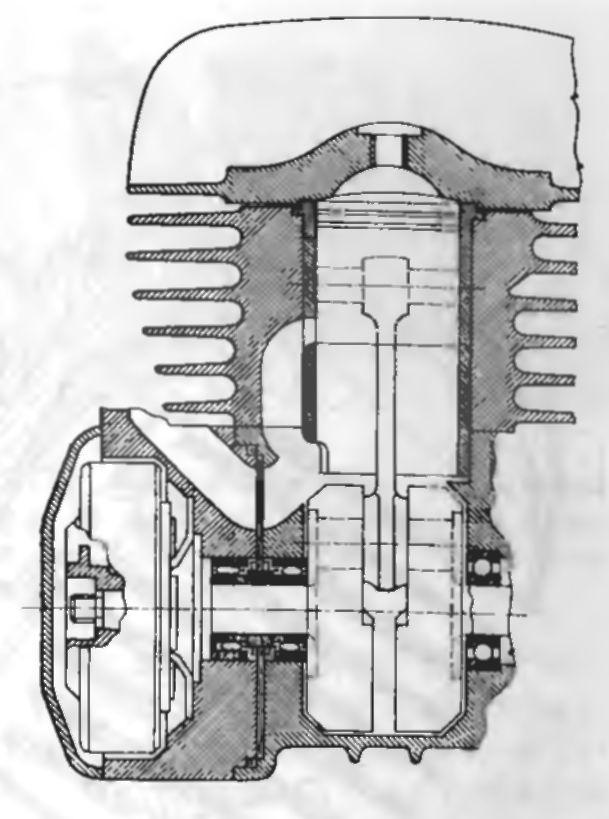Пример установки золотника непосредственно на коленчатом валу двигателя