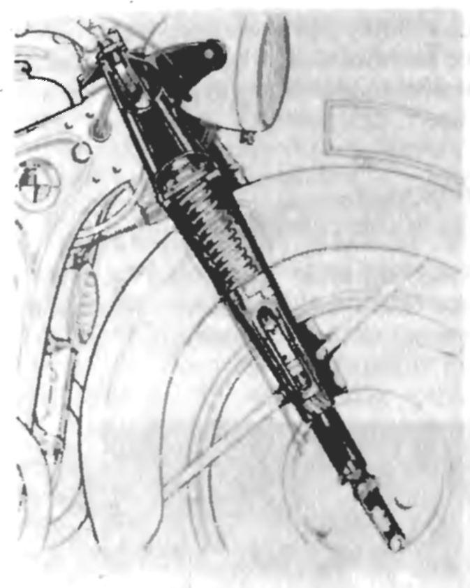 Современным элементом на мотоцикле БМВ была передняя телескопическая вилка