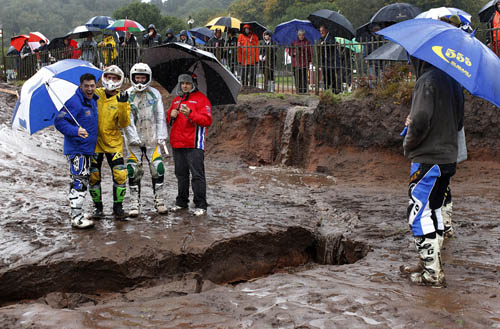 Трасса Hawkstone Park после дождя